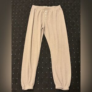 Z Supply Taupe Waffle Knit Lounge Pants small